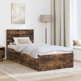 Struttura del letto Rovere fumé 90 x 200 cm Legno truciolato