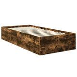 Struttura del letto Rovere fumé 90 x 200 cm Legno truciolato