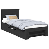 Struttura del letto Nero 90 x 200 cm Legno truciolato