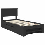 Struttura del letto Nero 90 x 200 cm Legno truciolato