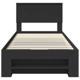 Struttura del letto Nero 90 x 200 cm Legno truciolato