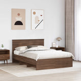 Struttura del letto con testiera Rovere Marrone 140 x 200 cm
