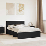 Struttura del letto Nero 140 x 200 cm Legno truciolato