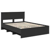 Struttura del letto Nero 140 x 200 cm Legno truciolato