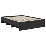 Struttura del letto Nero 140 x 200 cm Legno truciolato