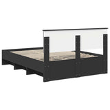 Struttura del letto Nero 140 x 200 cm Legno truciolato