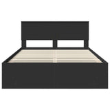Struttura del letto Nero 140 x 200 cm Legno truciolato