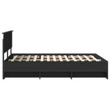 Struttura del letto Nero 140 x 200 cm Legno truciolato