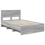 Struttura del letto con testiera Grigio Sonoma 120 x 123 cm