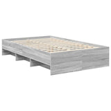 Struttura del letto con testiera Grigio Sonoma 120 x 123 cm