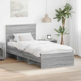 Struttura del letto con testiera Grigio Sonoma 120 x 123 cm