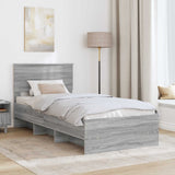 Struttura del letto con testiera Grigio Sonoma 120 x 123 cm