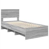 Struttura del letto con testiera Grigio Sonoma 120 x 123 cm