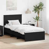 Struttura del letto Nero 90 x 200 cm Legno truciolato