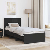 Struttura del letto Nero 90 x 200 cm Legno truciolato