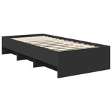 Struttura del letto Nero 90 x 200 cm Legno truciolato