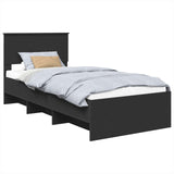 Struttura del letto Nero 90 x 200 cm Legno truciolato