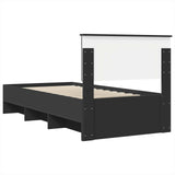 Struttura del letto Nero 90 x 200 cm Legno truciolato