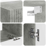 Set di Mobiletto da TV a Parete 4 pcs Grigio cemento