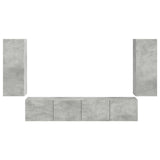 Set di Mobiletto da TV a Parete 4 pcs Grigio cemento