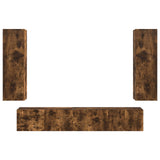 Set mobile TV 3 pcs Rovere fumé Legno truciolato