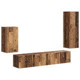 Set mobile TV 4 pcs Legno vecchio Legno truciolato