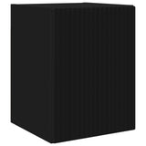 Set mobile TV Montaggio a parete 4 pcs Nero Legno truciolato