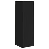 Set mobile TV Montaggio a parete 4 pcs Nero Legno truciolato