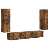 Set mobile TV 4 pcs Rovere fumé Legno truciolato