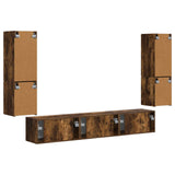 Set mobile TV 4 pcs Rovere fumé Legno truciolato