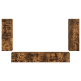 Set mobile TV 4 pcs Rovere fumé Legno truciolato