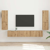Set mobile TV 4 pcs Rovere artigianale Legno truciolato