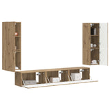 Set mobile TV 4 pcs Rovere artigianale Legno truciolato
