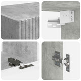 Set mobile TV 5 pcs Grigio cemento Legno truciolato
