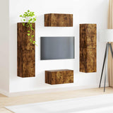Set mobile TV 6 pcs Rovere fumé Legno truciolato