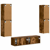 Set mobile TV 6 pcs Rovere fumé Legno truciolato