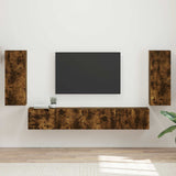 Set mobile TV 4 pcs Rovere fumé Legno truciolato