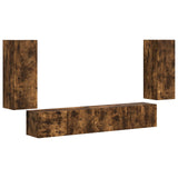 Set mobile TV 4 pcs Rovere fumé Legno truciolato