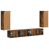 Set mobile TV 4 pcs Rovere fumé Legno truciolato