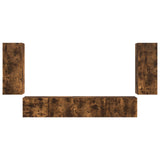 Set mobile TV 4 pcs Rovere fumé Legno truciolato