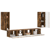 Set mobile TV 4 pcs Rovere fumé Legno truciolato