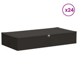 Scatola di Stoccaggio 24 pcs Antracite 90 x 48 x 15 cm