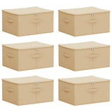 Scatola di Stoccaggio 6 pcs Crema 43 x 34 x 23 cm