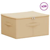 Scatola di Stoccaggio 24 pcs Crema 43 x 34 x 23 cm