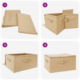 Scatola di Stoccaggio 24 pcs Crema 50 x 30 x 25 cm