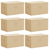 Scatola di Stoccaggio 6 pcs Crema 55 x 35 x 32 cm