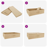 Scatola di Stoccaggio 24 pcs Crema 70 x 40 x 18 cm