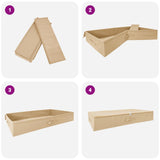 Scatola di Stoccaggio 6 pcs Crema 100 x 50 x 18 cm