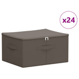 Scatola di Stoccaggio 24 pcs Grigio 43 x 34 x 23 cm