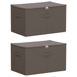 Scatola di Stoccaggio 2 pcs Grigio 55 x 35 x 32 cm